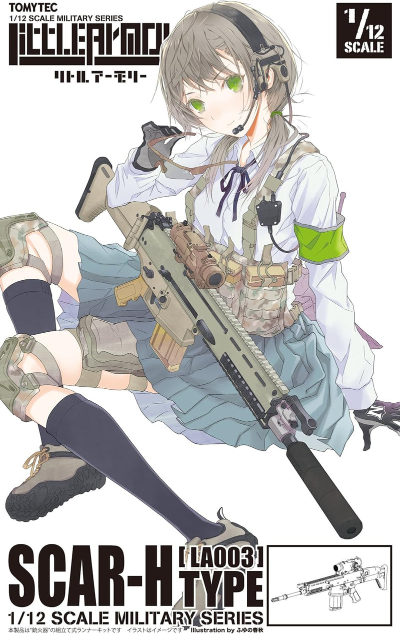 Kit modelo Tomytec LittleArmory LA003 SCAR-H tipo 1/12 JAPÃO OFICIAL