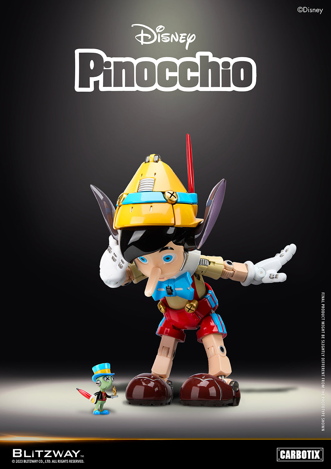Blitzway CARBOTIX Disney Pinocchio Action Figure JAPAN OFFICIAL