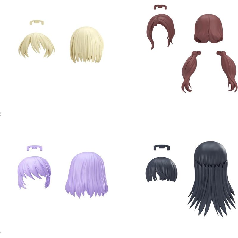 BANDAI 30MS Option Hairstyle Parts 12 Complete Set Model Kit JAPAN OFFICIAL