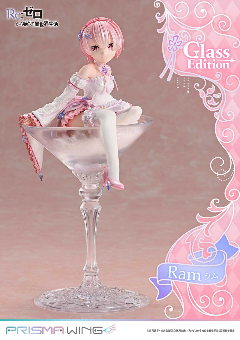 PRISMA WING Re:ZERO Começando a vida em outro mundo Ram Glass Edition 1/7 Figura