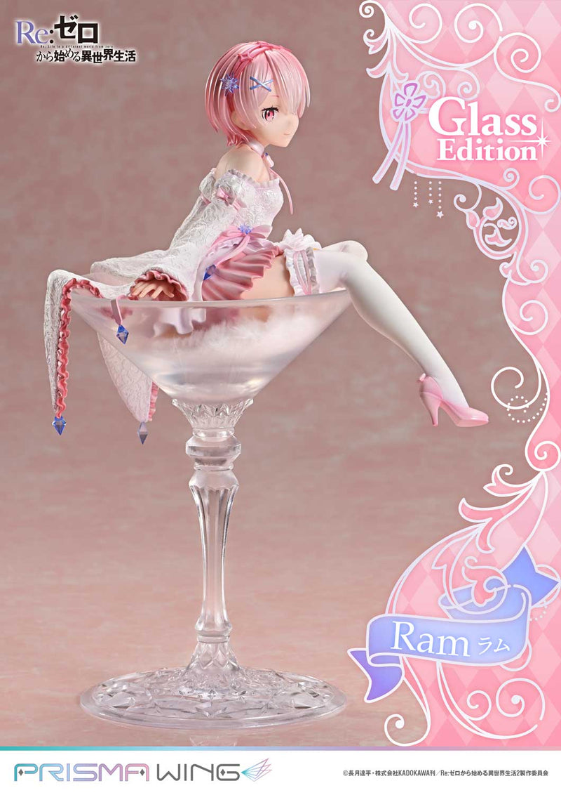 PRISMA WING Re:ZERO Começando a vida em outro mundo Ram Glass Edition 1/7 Figura