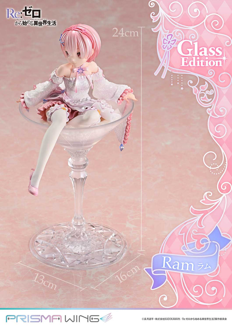 PRISMA WING Re:ZERO Começando a vida em outro mundo Ram Glass Edition 1/7 Figura