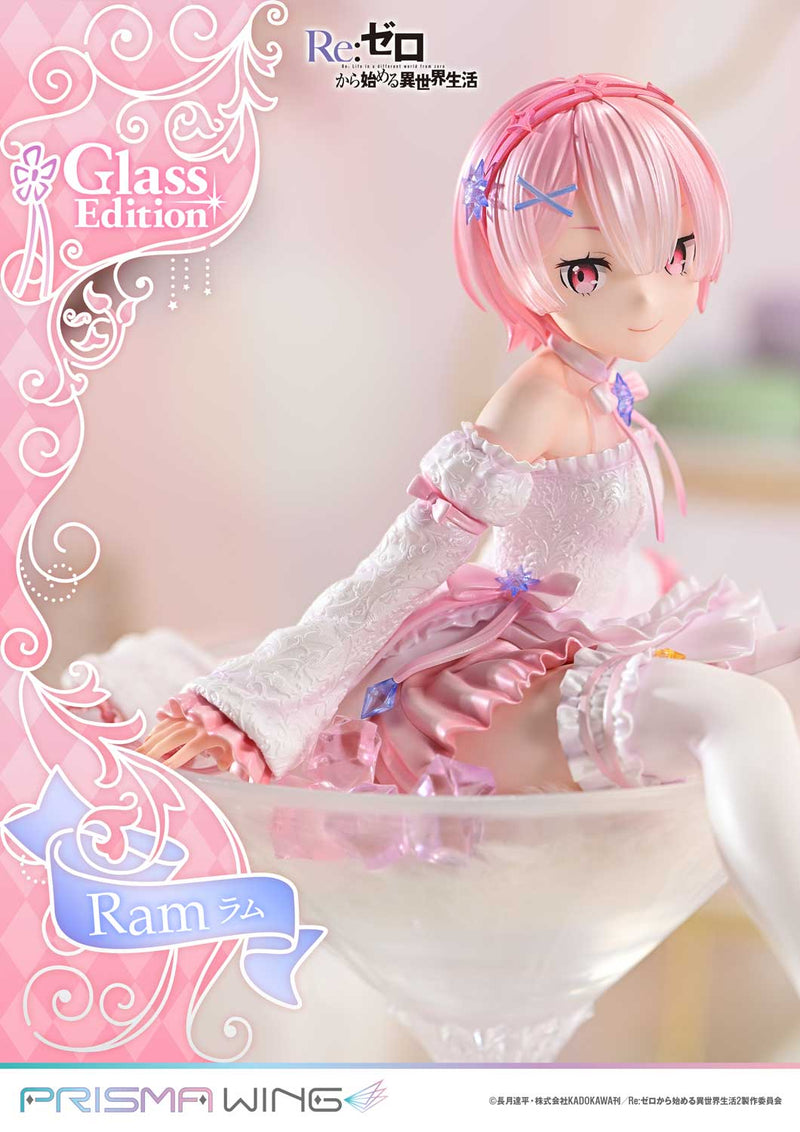 PRISMA WING Re:ZERO Começando a vida em outro mundo Ram Glass Edition 1/7 Figura