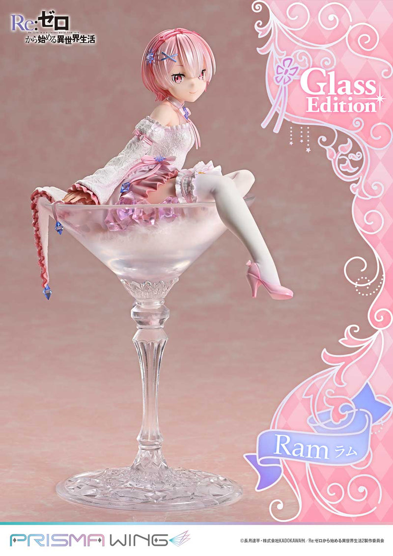 PRISMA WING Re:ZERO Começando a vida em outro mundo Ram Glass Edition 1/7 Figura