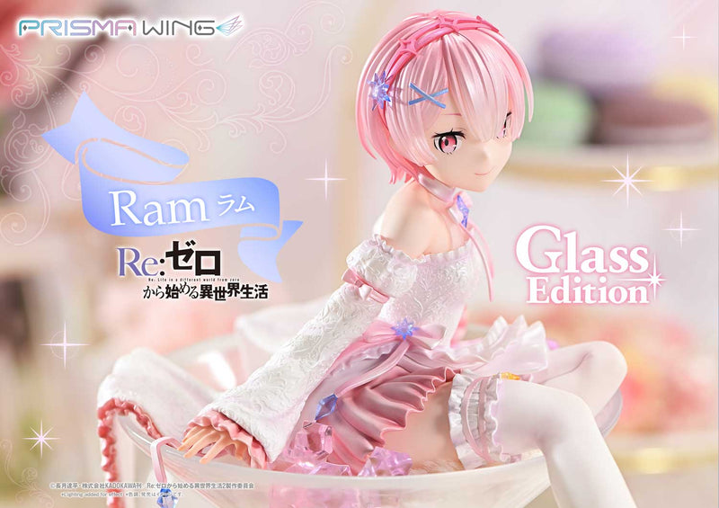 PRISMA WING Re:ZERO Começando a vida em outro mundo Ram Glass Edition 1/7 Figura