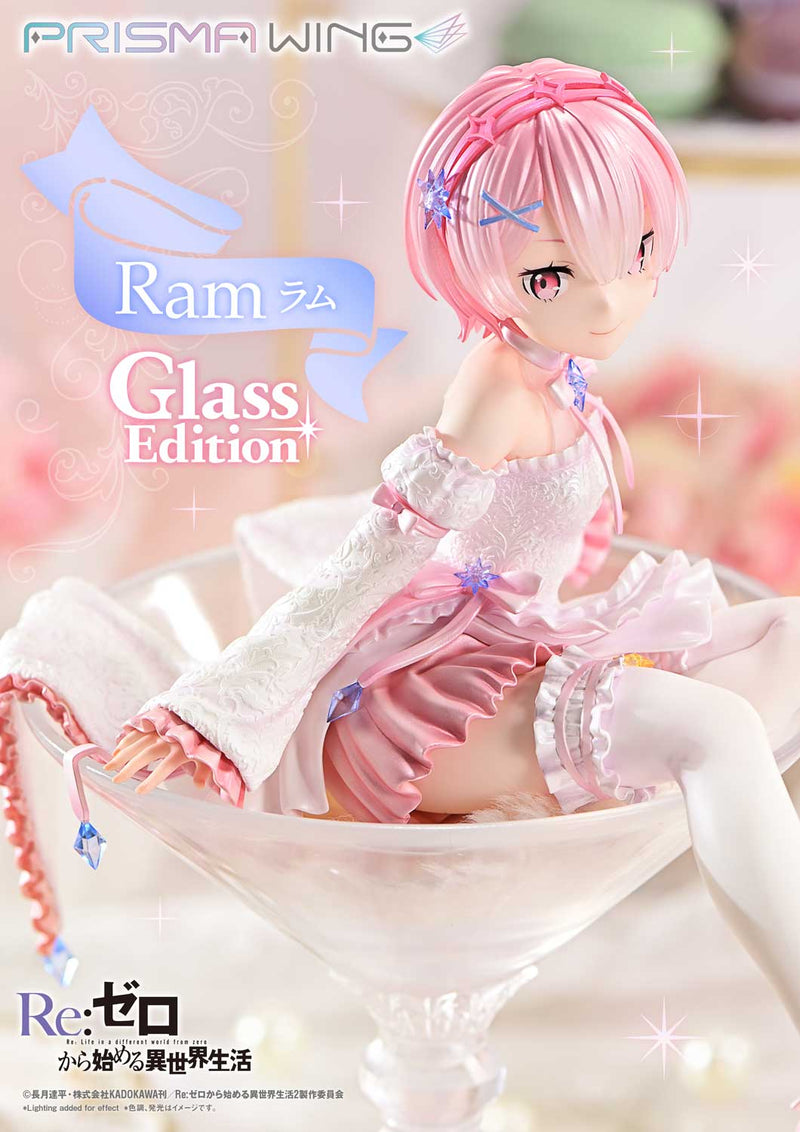 PRISMA WING Re:ZERO Começando a vida em outro mundo Ram Glass Edition 1/7 Figura