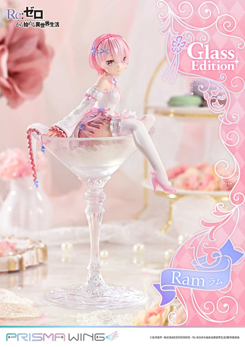 PRISMA WING Re:ZERO Começando a vida em outro mundo Ram Glass Edition 1/7 Figura