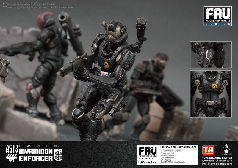 TOYS ALLIANCE LIMITED Figura de ação de chuva ácida FAV-A127 Myrmidon Enforcer 1/18