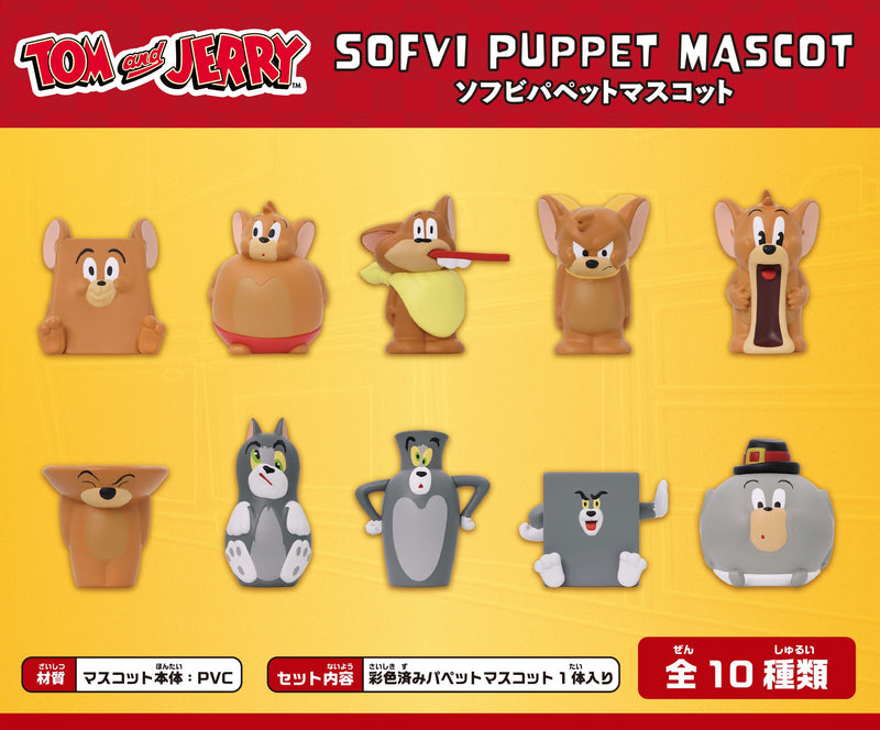 Ensky Tom and Jerry Soft Vinyl Puppet Mascot 10Pack BOX Figure JAPAN OFFICIAL