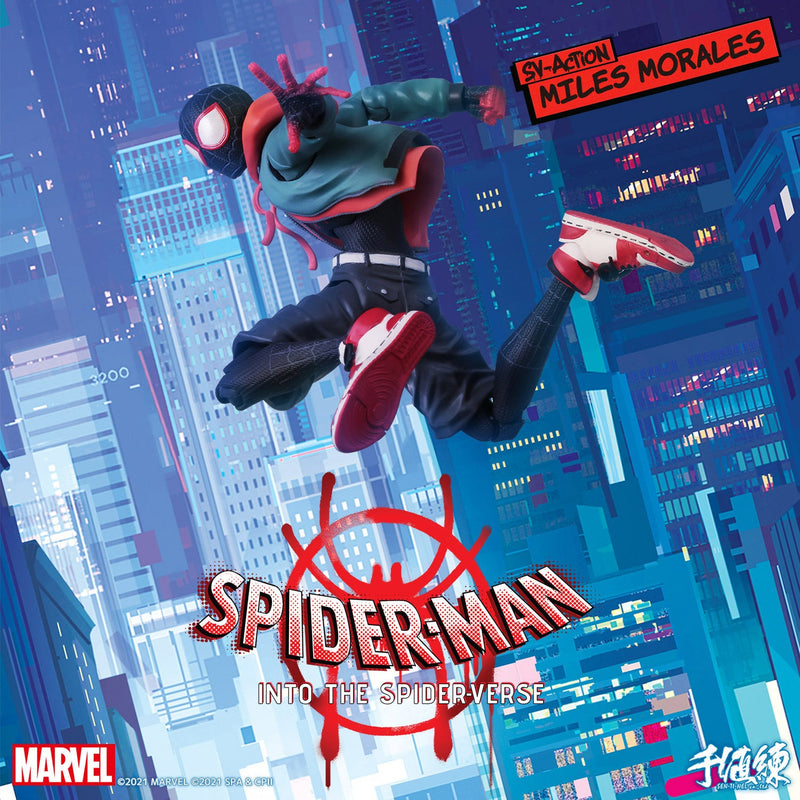 SV Action Homem-Aranha no Aranhaverso Miles Morales Figura do Homem-Aranha