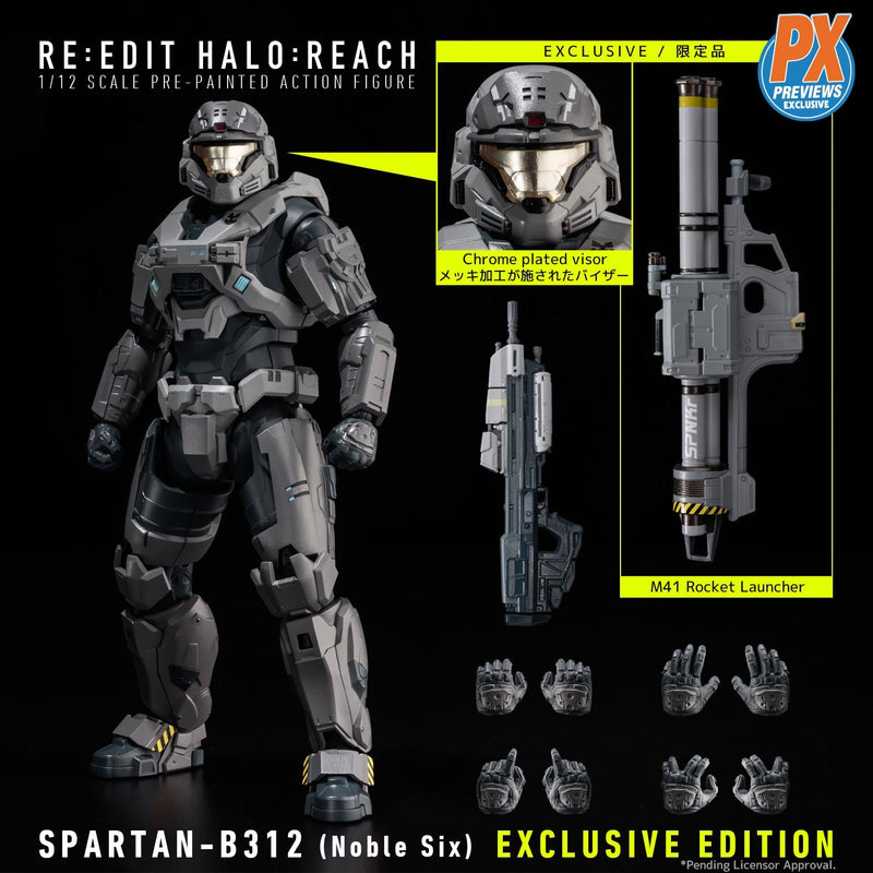 RE:EDIT Figura de acción Halo Reach Spartan-B312 Noble Six Edición exclusiva 1/12