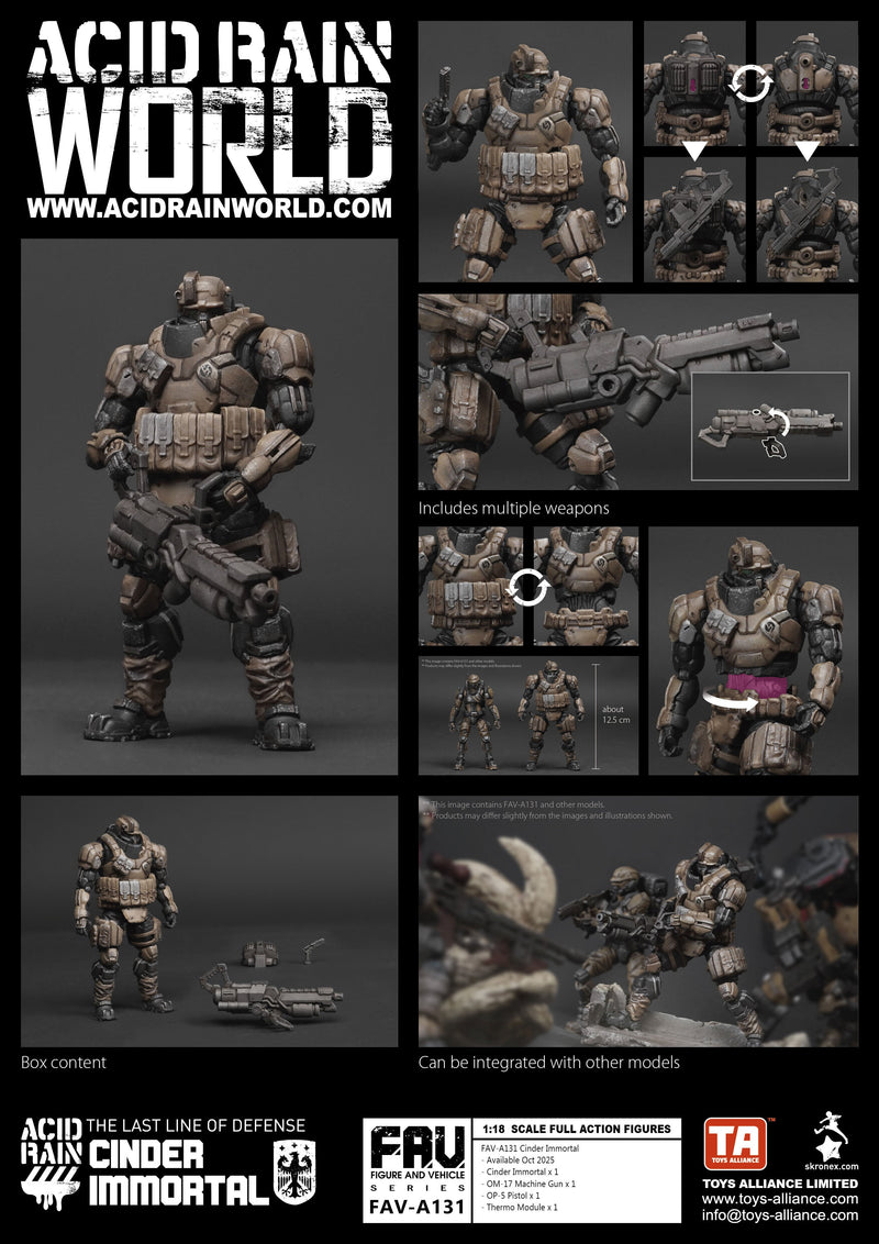 TOYS ALLIANCE Acid Rain FAV-A131 Cinder Immortal 1/18 Action Figure JAPAN