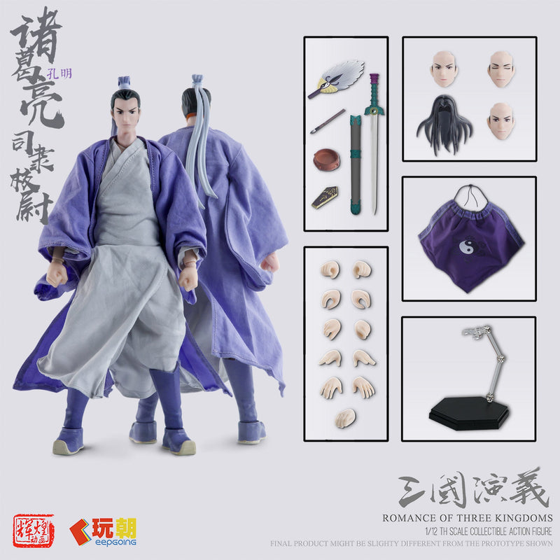 KEEPGOING Studio Sangokushi Engi Zhuge Liang 1/12 Action Figure GIAPPONE UFFICIALE