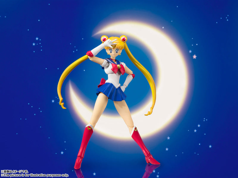 BANDAI S.H.Figuarts Sailor Moon Animation Color Edition Action Figure JAPAN
