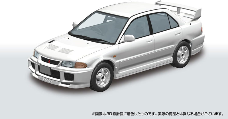 RakuPla Snap Car No.04-SW Lancer GSR Evolution III 1995 Scotia White Modellbausatz