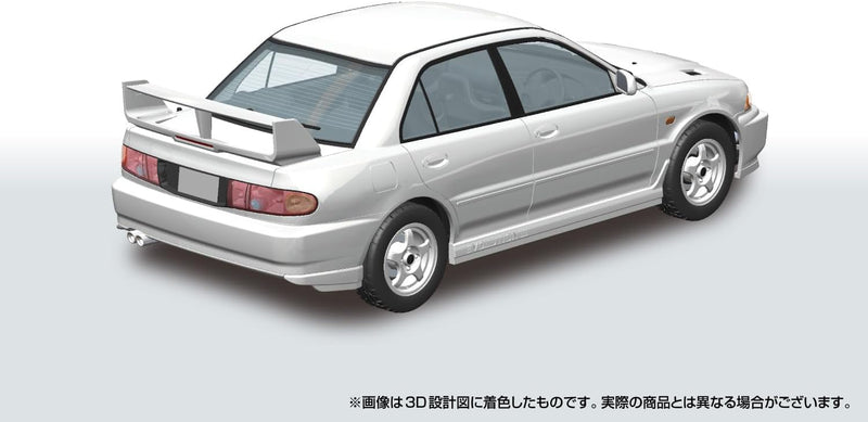 RakuPla Snap Car No.04-SW Lancer GSR Evolution III 1995 Scotia White Modellbausatz