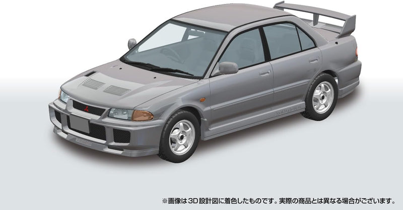 RakuPla Snap Car CE9A Lancer GSR Evolution III 1995 Queen's Silver Modellbausatz