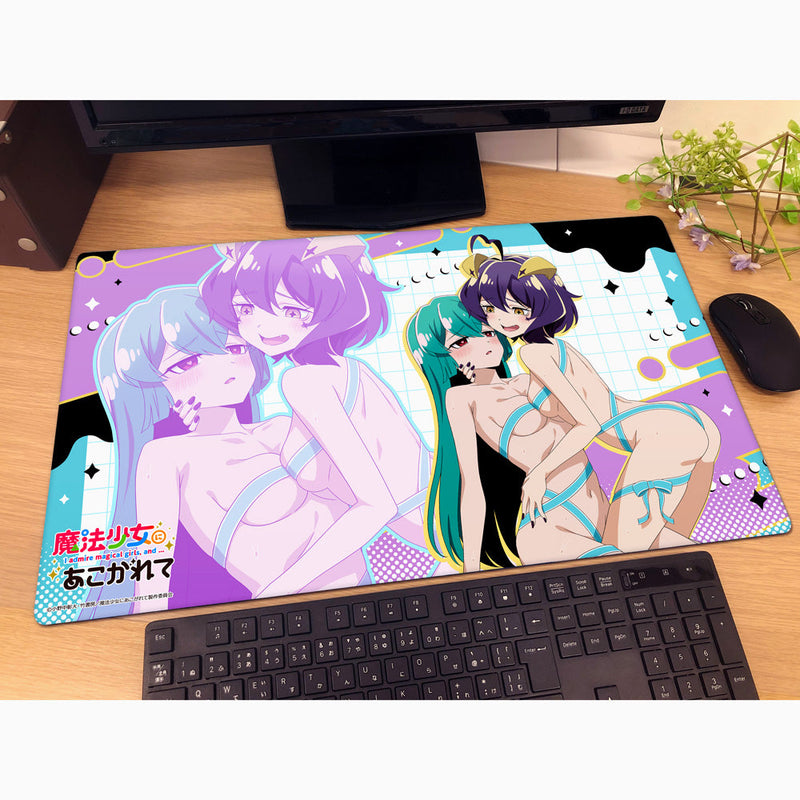 Magia Baiser & Magia Azul Akogare Ribbon Coordonnent un nouveau tapis en caoutchouc d'illustration