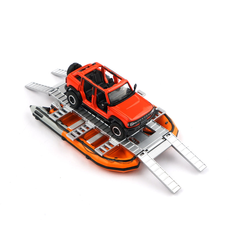 XCARTOYS Ford Bronco Gen. 6 Orange Tout Terrain Crossing Gear Set 1/64 JAPON