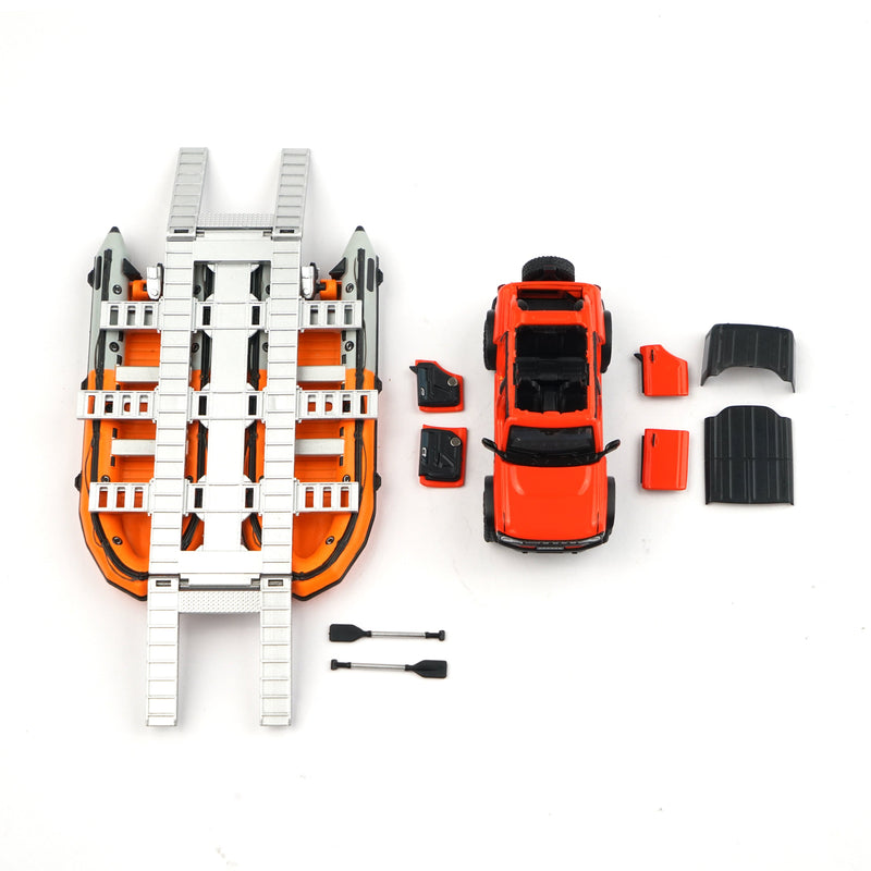 XCARTOYS Ford Bronco Gen. 6 Orange Tout Terrain Crossing Gear Set 1/64 JAPON