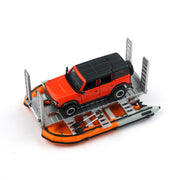XCARTOYS Ford Bronco Gen. 6 Orange All Terrain Crossing Gear Set 1/64 JAPAN