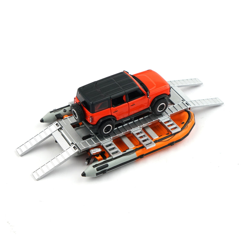 XCARTOYS Ford Bronco Gen. 6 Orange Tout Terrain Crossing Gear Set 1/64 JAPON