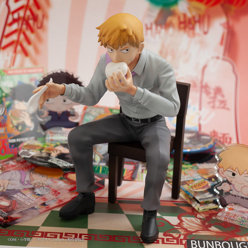 Mob Psycho 100 III x Bunbougu Cafe 2022 Figur Arataka Reigen JAPAN OFFIZIELL