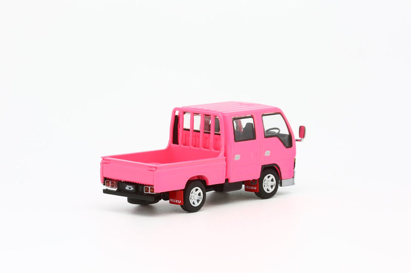 MODELO 1 Isuzu ELF Cabine Dupla Versão Personalizada Rosa RHD 1/64 JAPÃO OFICIAL