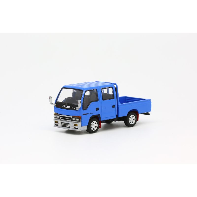 MODEL 1 Isuzu ELF NHR Double Cab Custom Version Blue LHD 1/64 JAPAN OFFICIAL
