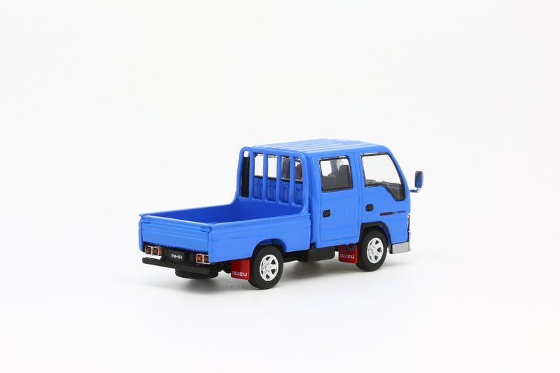 MODELO 1 Isuzu ELF NHR Cabine Dupla Versão Personalizada Azul LHD 1/64 JAPÃO OFICIAL