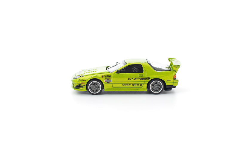 POP RACE Mazda RX-7 FC3S RE Amemiya Luminous Green 1/64 JAPAN OFFIZIELL