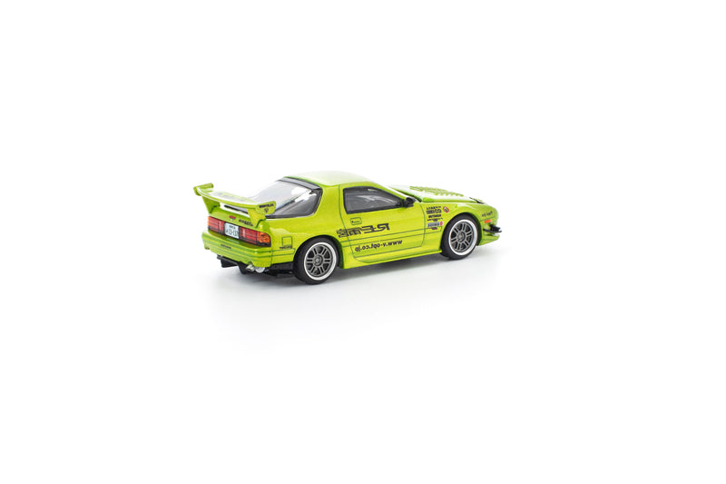POP RACE Mazda RX-7 FC3S RE Amemiya Luminous Green 1/64 JAPAN OFFIZIELL
