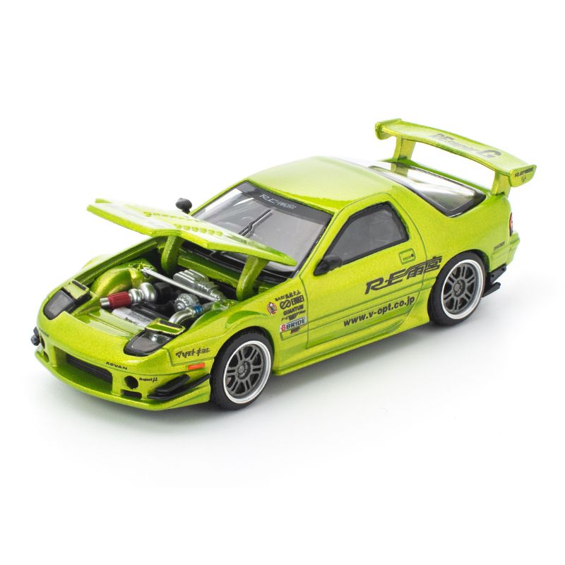 POP RACE Mazda RX-7 FC3S RE Amemiya Luminous Green 1/64 JAPAN OFFICIAL