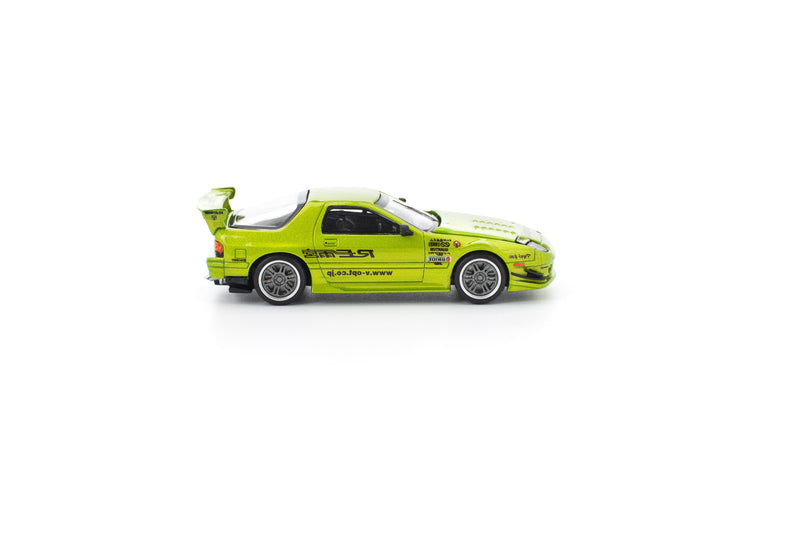 POP RACE Mazda RX-7 FC3S RE Amemiya Luminous Green 1/64 JAPAN OFFIZIELL