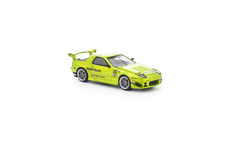 POP RACE Mazda RX-7 FC3S RE Amemiya Luminous Green 1/64 JAPAN OFFIZIELL