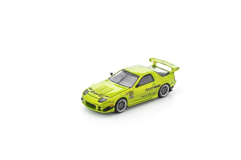 POP RACE Mazda RX-7 FC3S RE Amemiya Luminous Green 1/64 JAPAN OFFIZIELL