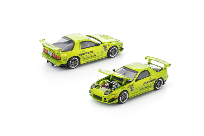 POP RACE Mazda RX-7 FC3S RE Amemiya Luminous Green 1/64 JAPAN OFFIZIELL