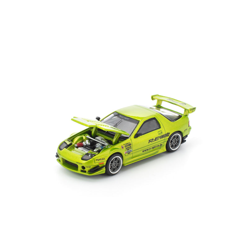 POP RACE Mazda RX-7 FC3S RE Amemiya Luminous Green 1/64 JAPAN OFFIZIELL