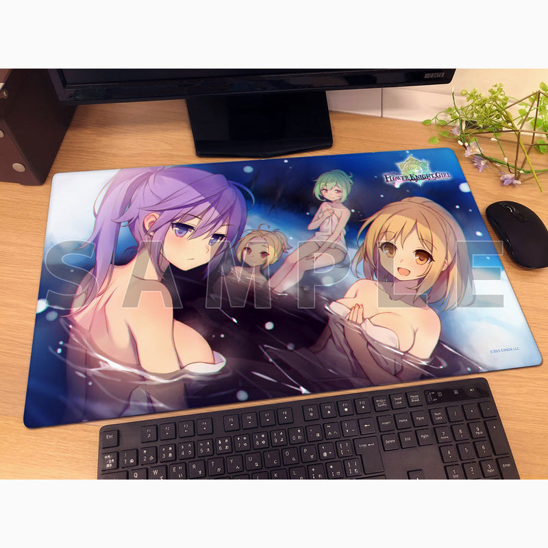 Cortina Damashii FLOWER KNIGHT GIRL Tapete de borracha para banho a vapor com neve JAPÃO