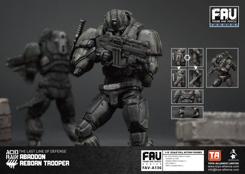 TOYS ALLIANCE LIMITED Acid Rain FAV-A136 Abaddon Reborn Trooper 1/18 Figure