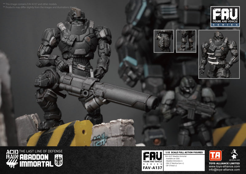 TOYS ALLIANCE LIMITED Pluie Acide FAV-A137 Abaddon Immortal 1/18 Figurine