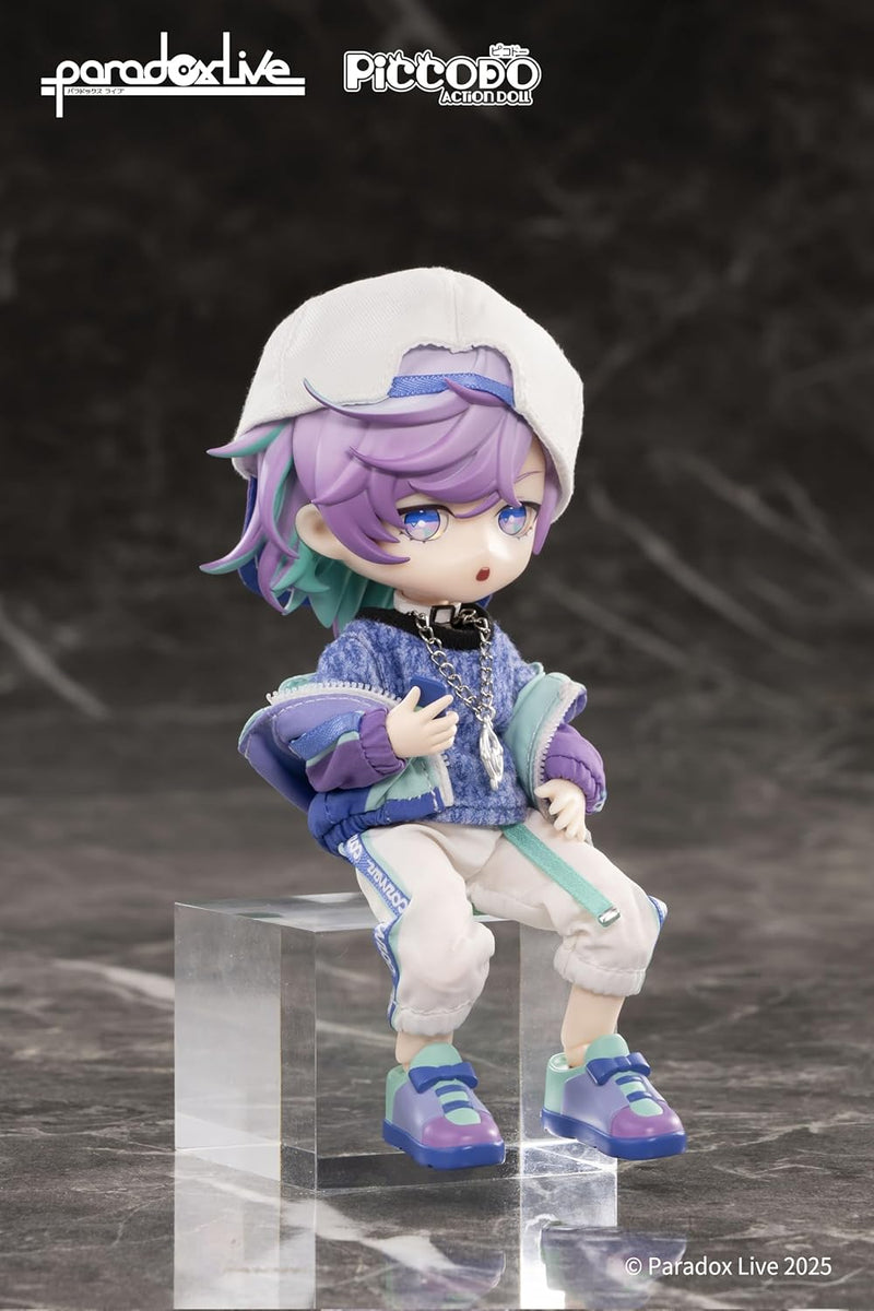 GENESIS PICCODO ACTION DOLL x Paradox Live Kanata Yatonokami Chibi Doll JAPAN