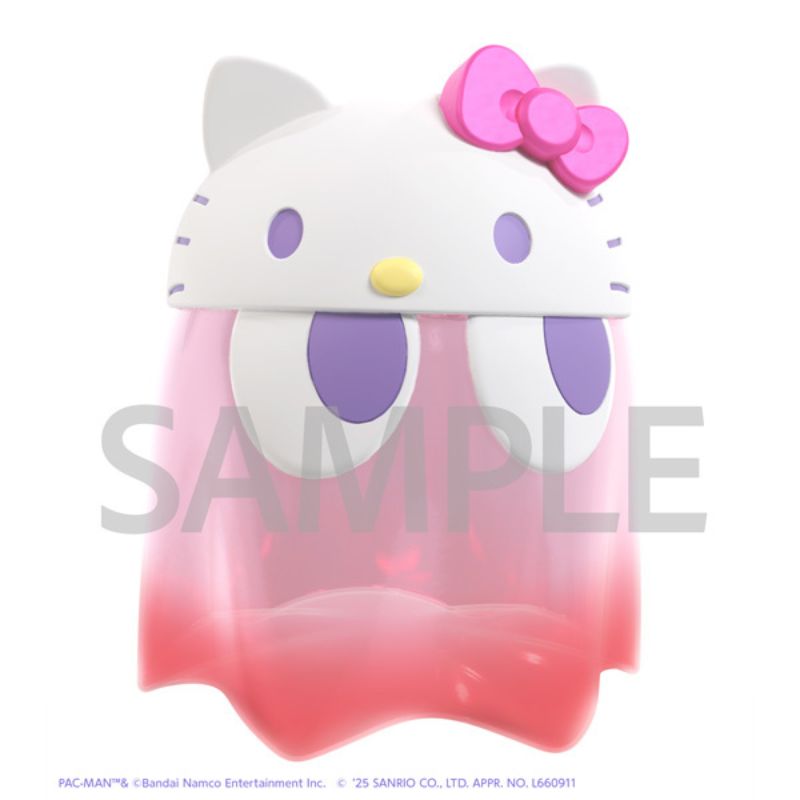 Pac-Man x Sanrio Chibi Collect Figure Deluxe Ghost Hello Kitty Clear Color ver.