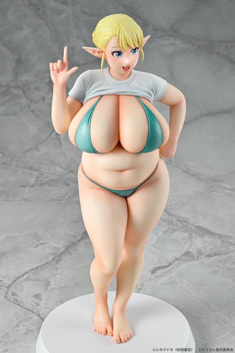 Q-six Elf San Wa Yaserarenai. Erufu 1/7 Figure JAPAN OFFICIAL