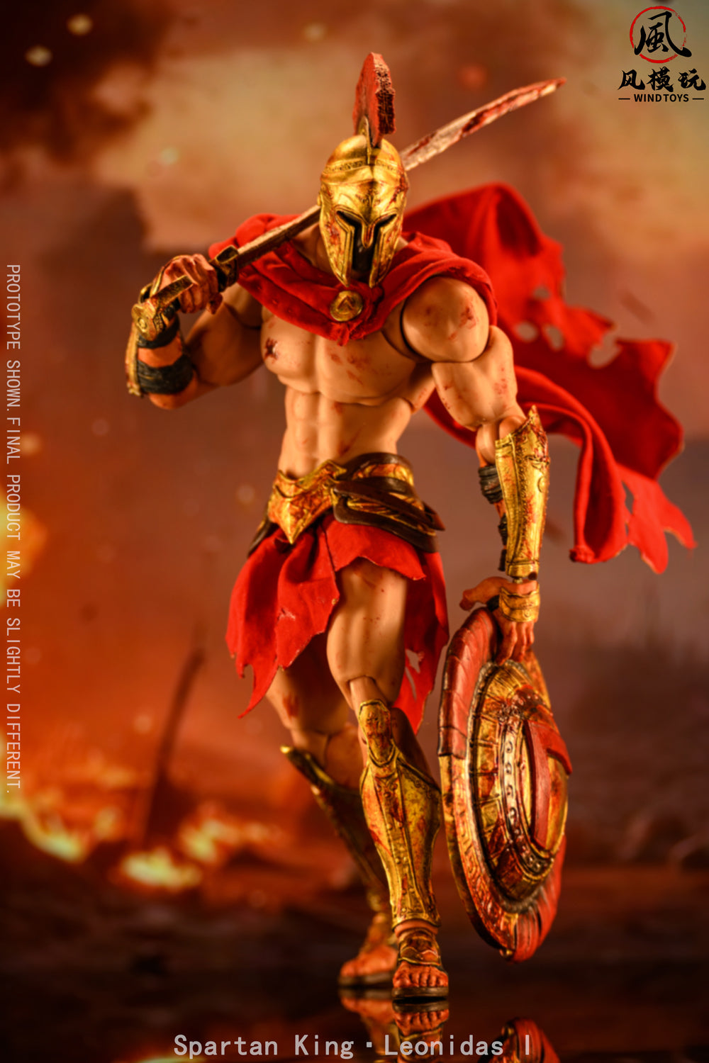 スパルタンキング レオニダス) 1/12 ダメージ版WIND TOYS WIND TOYS Spartan King Leonidas 1 Damaged Edition 1/12 Action