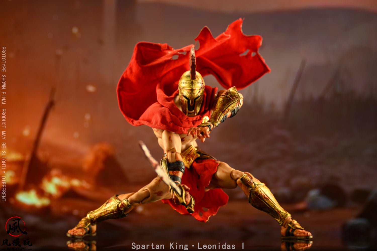 WIND TOYS Spartan King Leonidas 1 Damaged Edition 1/12 Action