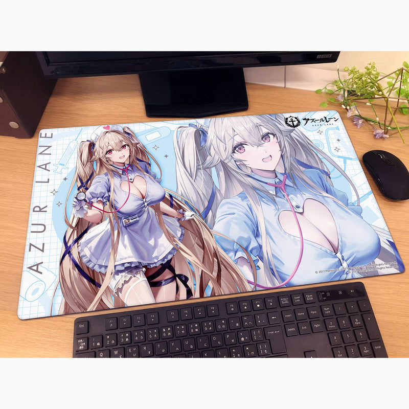 Curtain Damashii Azur Lane Anchorage Nurse New Illustration Rubber Mat JAPAN