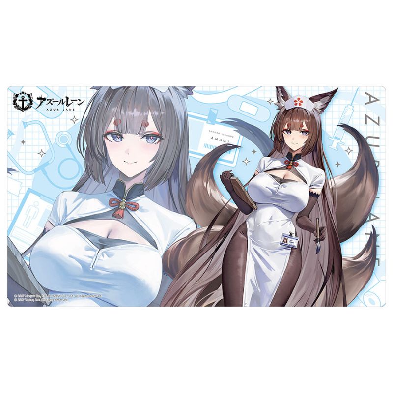 Azur Lane Amagi Aircraft Carrier Nurse New Illustration Rubber Mat JAPAN