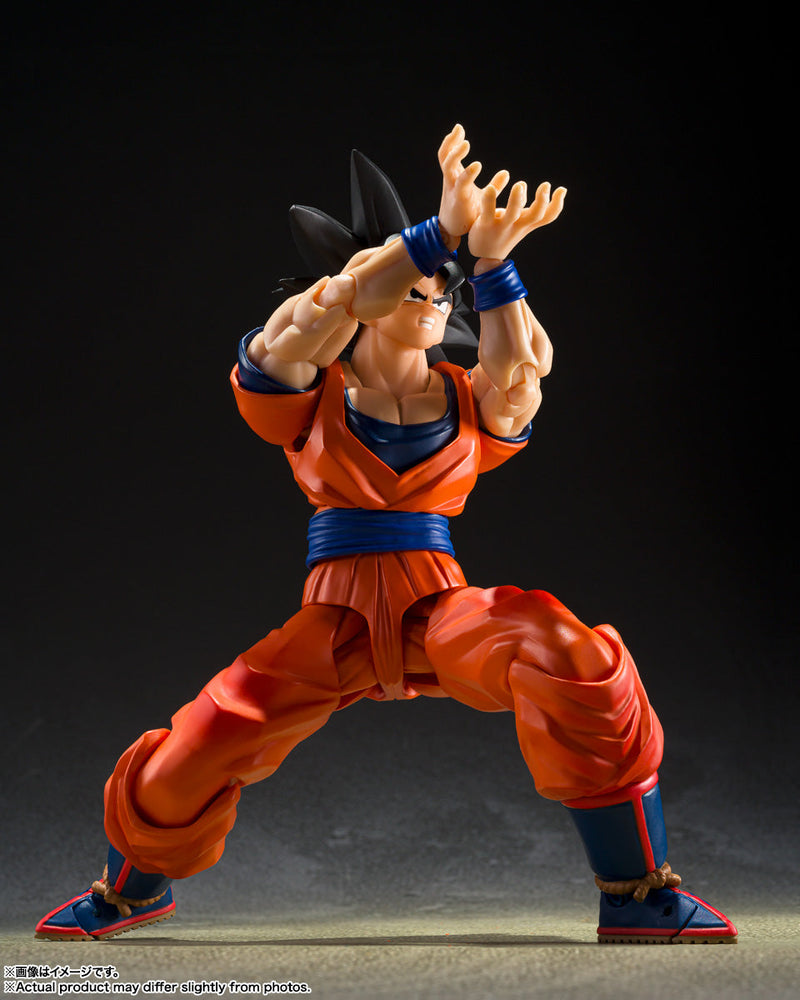 BANDAI S.H.Figuarts Dragon Ball Z Son Goku Figura de ação Saiyan de bom coração
