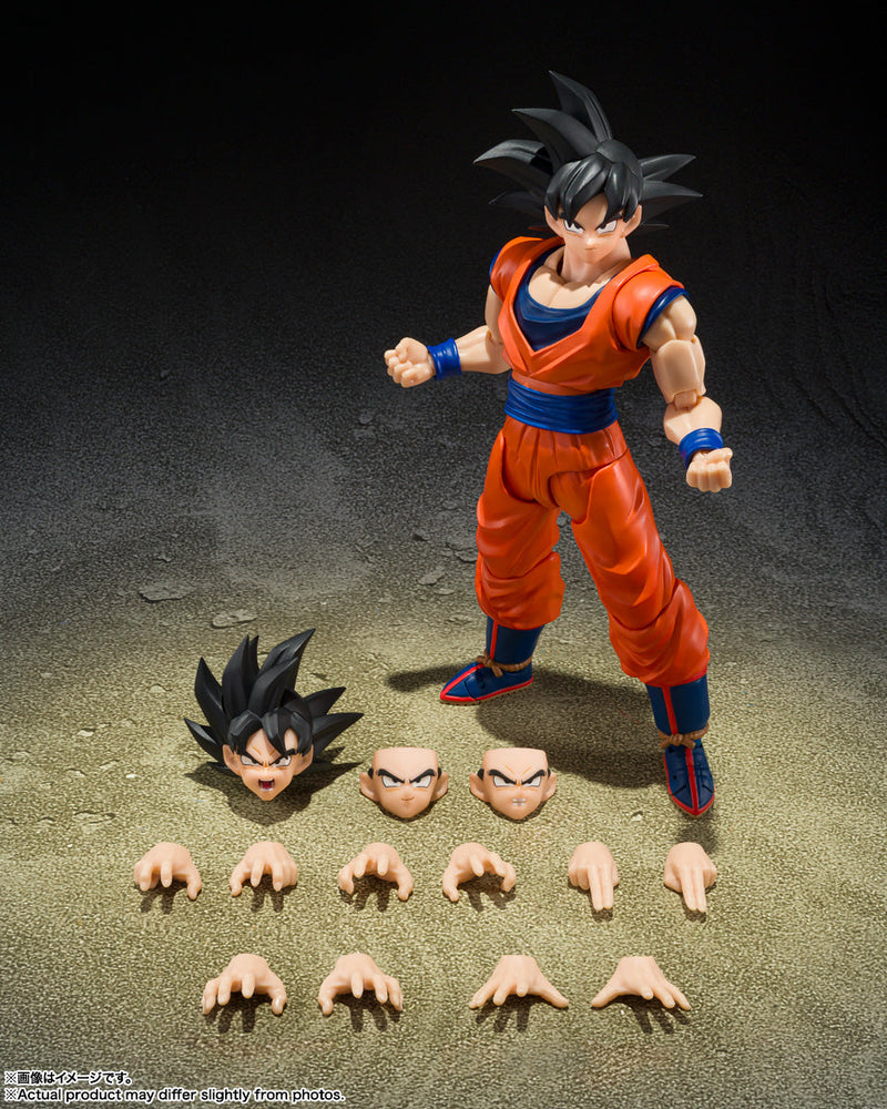 BANDAI S.H.Figuarts Dragon Ball Z Son Goku Figura de ação Saiyan de bom coração